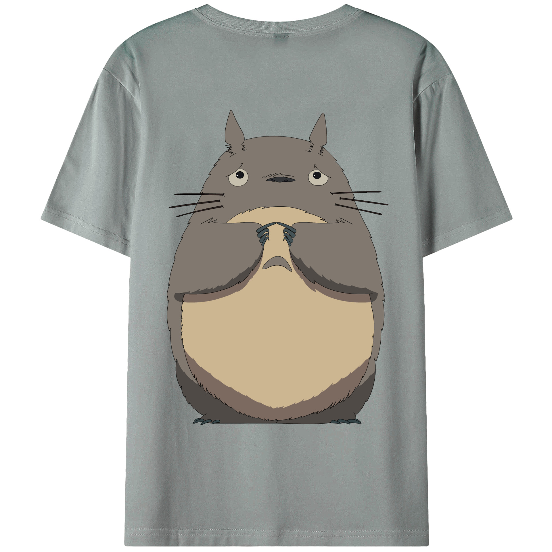 （画像用） となりのトトロ 草壁メイ 草壁サツキ My Neighbor Totoro Satsuki Kusakabe Mei Kusakabe 綿100％ メンズ半袖Tシャツ（バックプリント） 通気性
